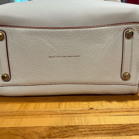 Coach Rogue Satchel in Chalk White pebbled leather old brass hardware. - Picture 14 of 16
